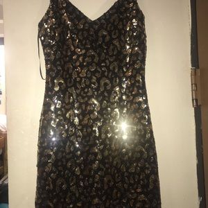 Guess Black & Gold sequin dress size s